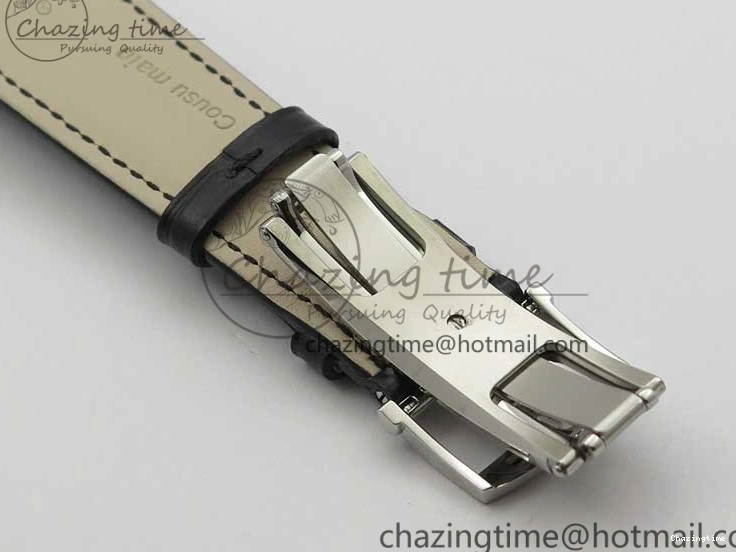 0311 MultiPurpose Villeret 6654 SS Complicated Function OMF 1:1 Best Edition White Dial on Black Leather Strap A6654 V 7901